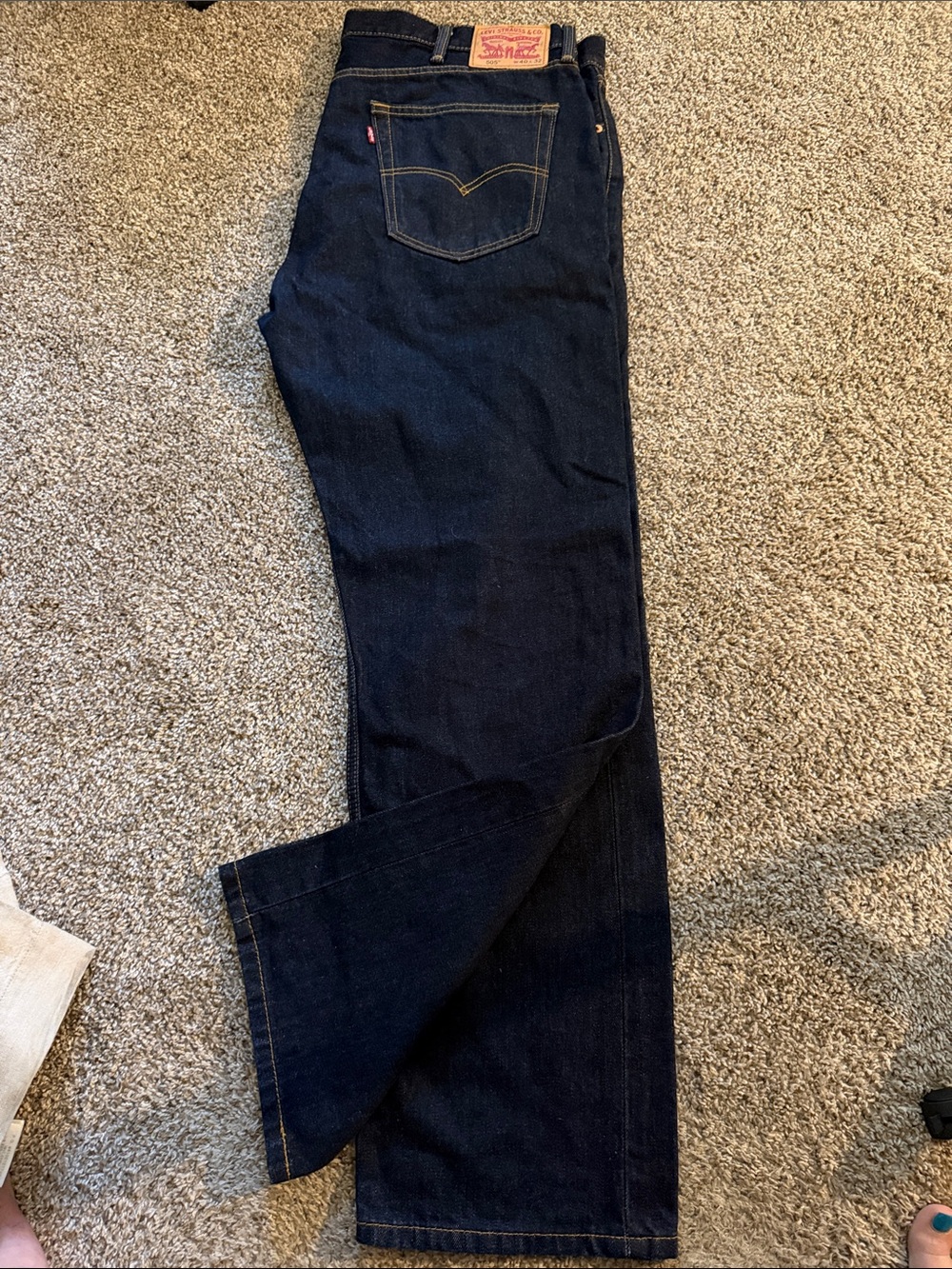 Levi's 505 Men's Straight Jeans Dark Blue Denim 40x32